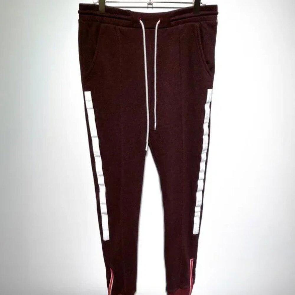 LANY Mens Burgundy Track Joggers Size‎ S
